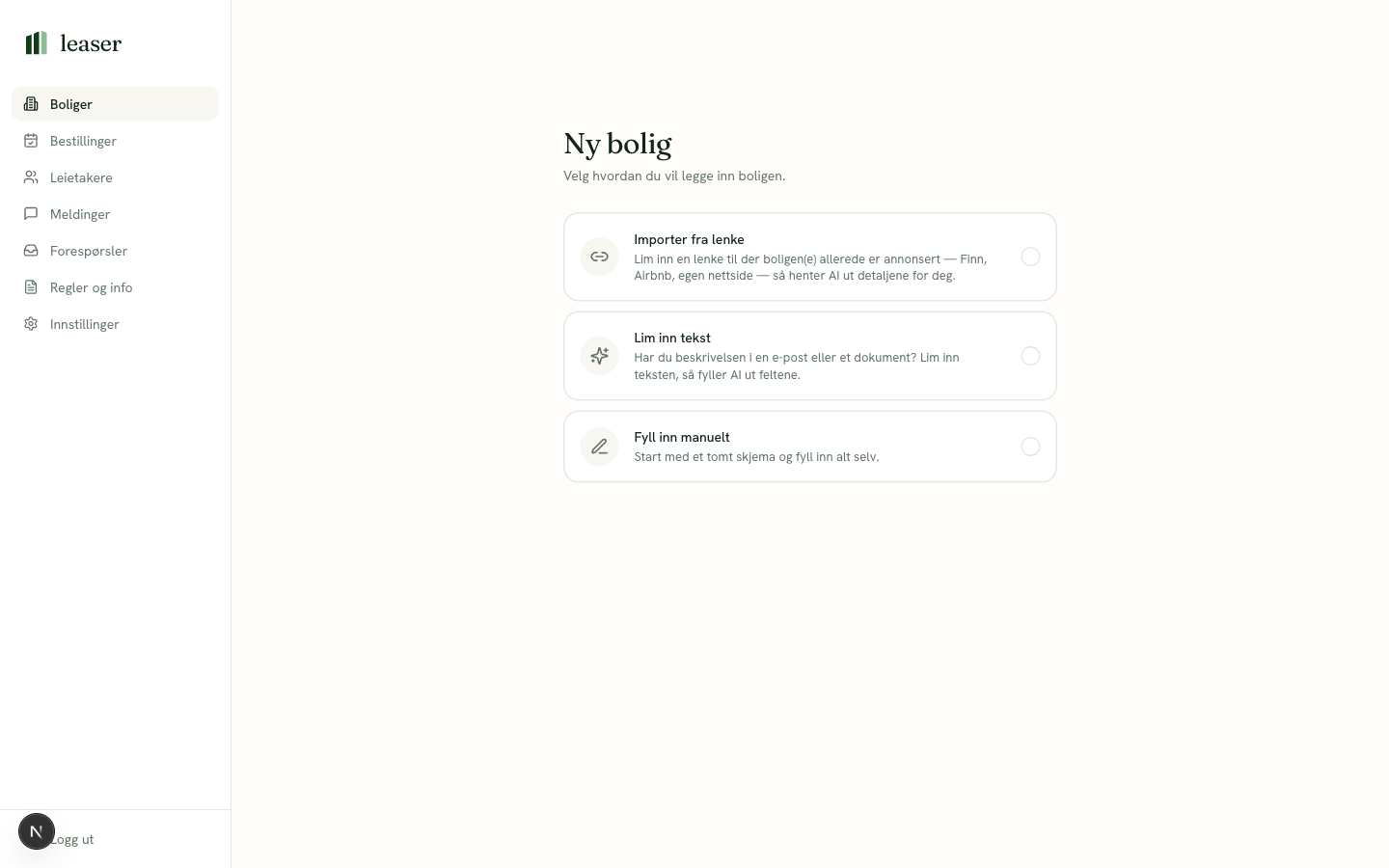 AI-import av boligannonse